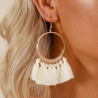 Round Drop Dangle Earrings