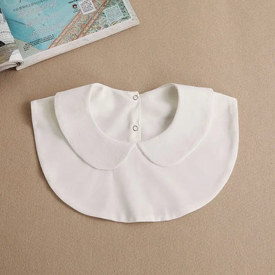 White Fake Collar Shirt Women Blouse Peter Pan Detachable Lapel Fake Collar for Women Clothes Accessories False Collar Woman Tie