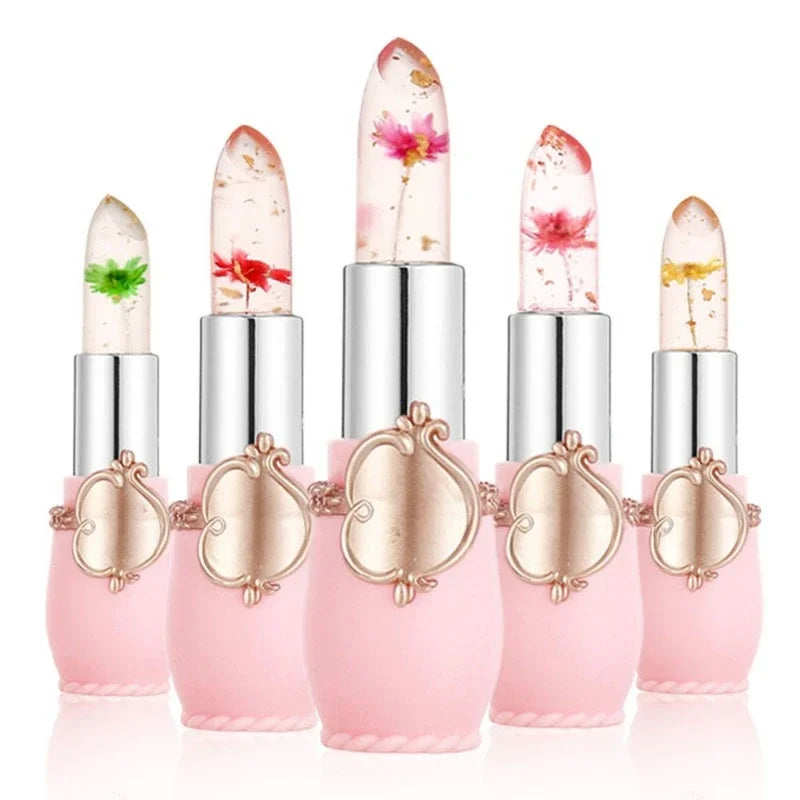 Waterproof 6-color Transparent Moisturizing Jelly Color Changing Lipstick Temperature Changing Flower Lipstick Lip Balm