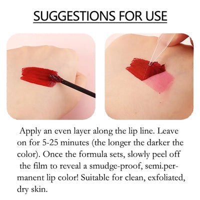 Peel-off Lip Liner Pen 3 Colors, Temporary Lip Tattoo, Waterproof, Smudge-proof, Non-stick Cup, Tattoo Lipstick Makeup