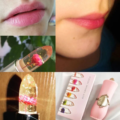 Waterproof 6-color Transparent Moisturizing Jelly Color Changing Lipstick Temperature Changing Flower Lipstick Lip Balm