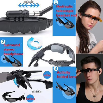 Wireless Bluetooth 4.1 Headset Fashion Sports Stereo Telephone Polarized Driving Sunglasses Riding Eyes Glasses Headphone