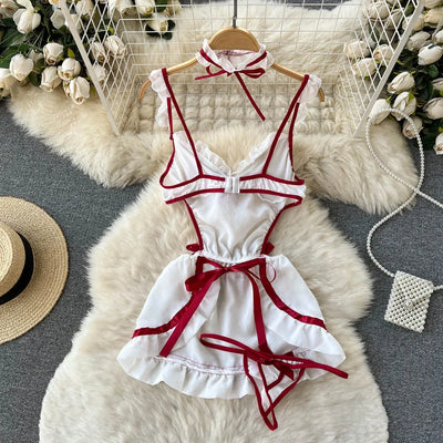 Sexy Cosplay Nurse Uniform Erotic Lingerie Babydoll Dress Roleplay Nurse Outfits Flirting Underwear Women Clothes Costume Dress