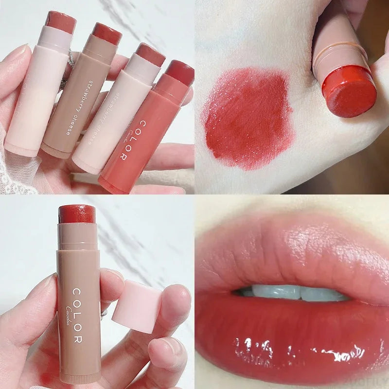 Japanese Lipstick with Simple Design Hydrating Lip Balm Colored Moisturizing Lipgloss Lip Tint Makeup Lip Care Base Cosmetics