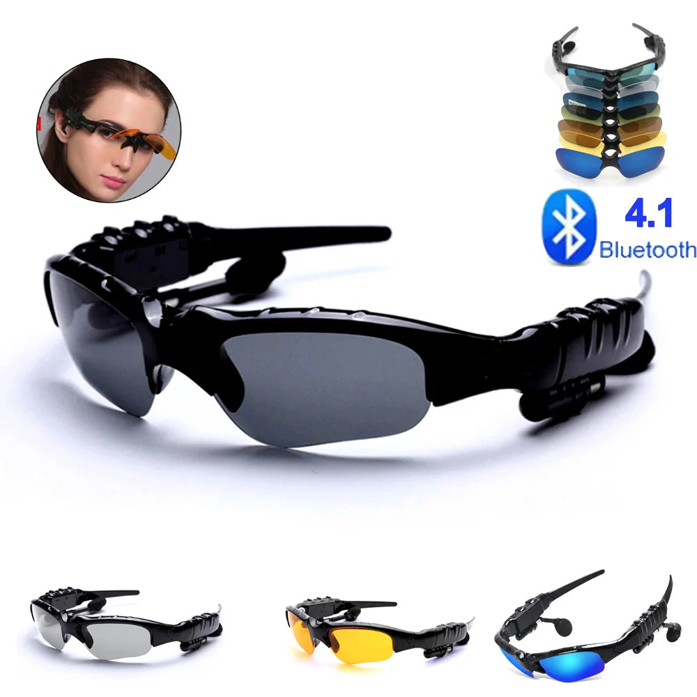 Wireless Bluetooth 4.1 Headset Fashion Sports Stereo Telephone Polarized Driving Sunglasses Riding Eyes Glasses Headphone