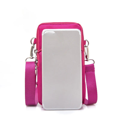 Bag New Mobile Phone Female ThreeLayer Mini ShoulderMessenger Wrist Change Key Storage Arm Bag