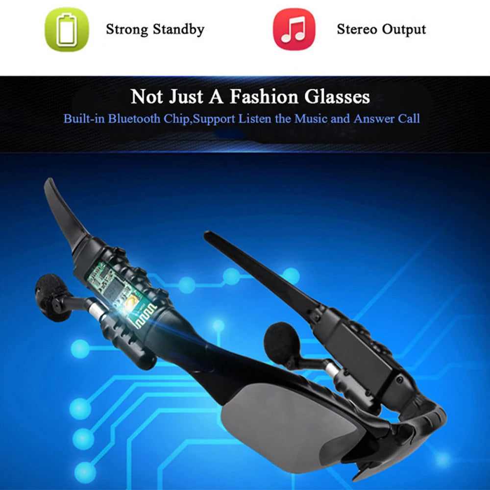 Wireless Bluetooth 4.1 Headset Fashion Sports Stereo Telephone Polarized Driving Sunglasses Riding Eyes Glasses Headphone