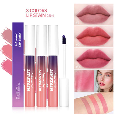 New Tear-off Matte Lip Gloss Peel-off Metallic Liquid Lipstick Long-lasting Waterproof Natural Pink Lip Tint Cosmetic For Women