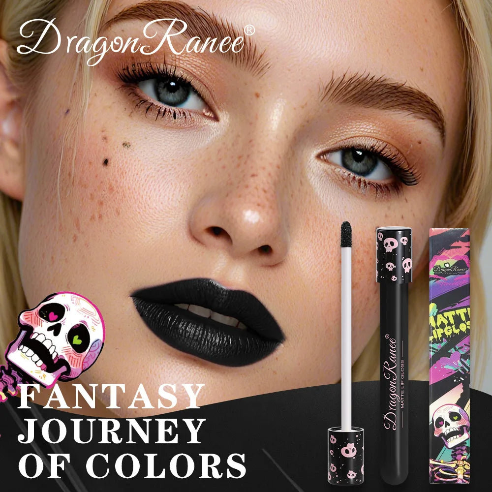 12 Color Halloween Lip Gloss Makeup Black Green Purple Lipstick Christmas Tint Moisturizer Waterproof Matte Lipstick Lip Pigment