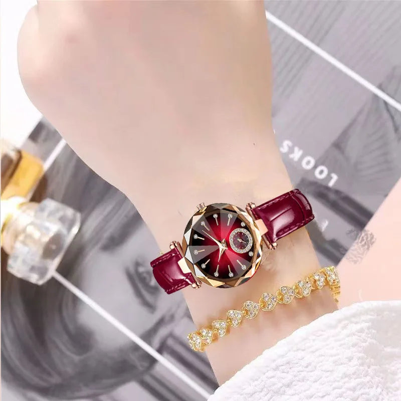 Luxury Woman Wristwatch Elegant Waterproof Stainless Steel Watch for Ladies Dress Diamond Quartz Women Watches Relogio Feminino