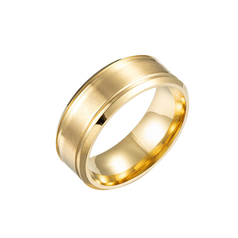 Sliver Gold Pure 8MM Rings