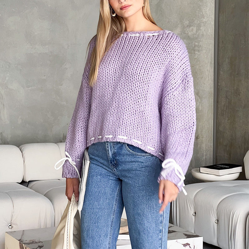 Bowknot Pullover Sweater